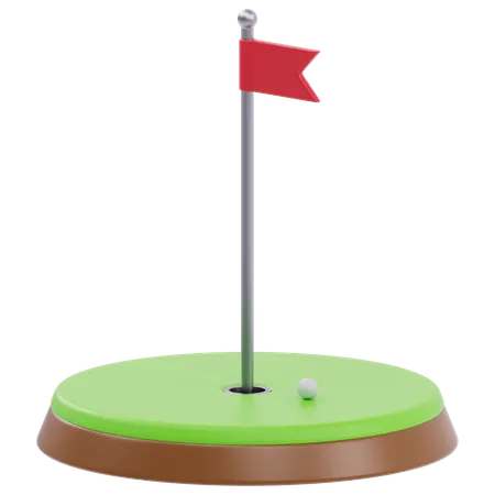 Buraco de golfe  3D Icon