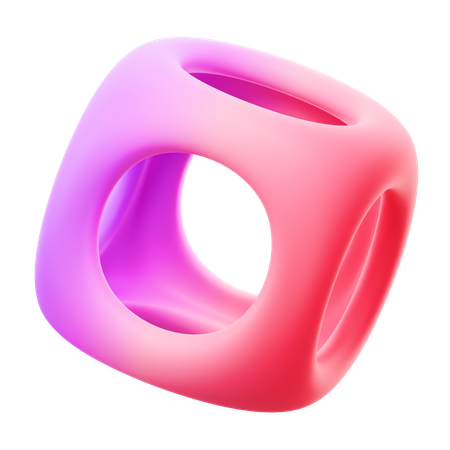 Buraco quadrado abstrato  3D Icon