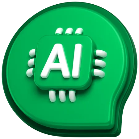 Burbuja de chat de ai  3D Icon