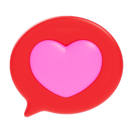 Burbuja del corazón  3D Icon