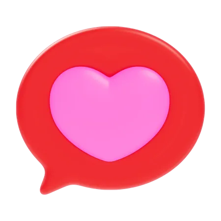 Burbuja del corazón  3D Icon