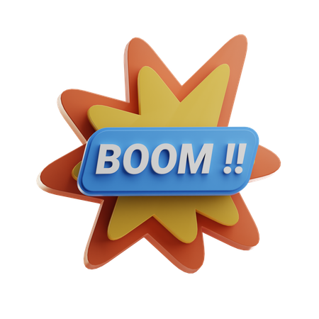 Burbuja de diálogo de boom  3D Icon
