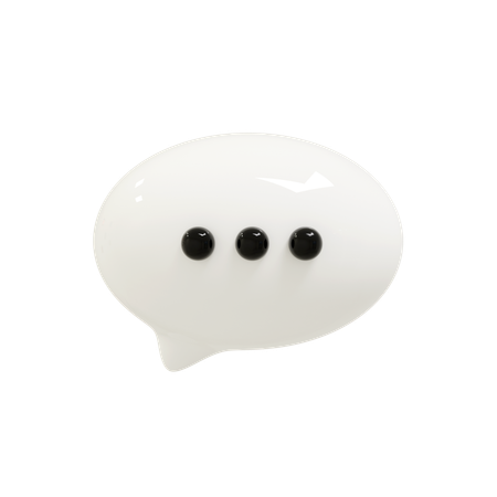 Burbuja de mecanografía  3D Icon