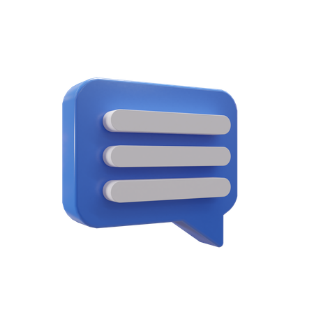 Burbuja de mensaje  3D Icon