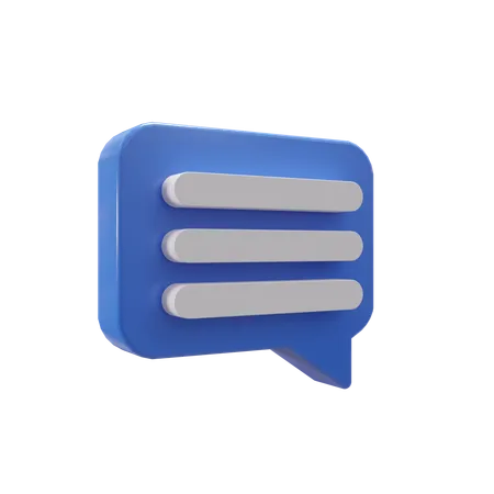 Burbuja de mensaje  3D Icon