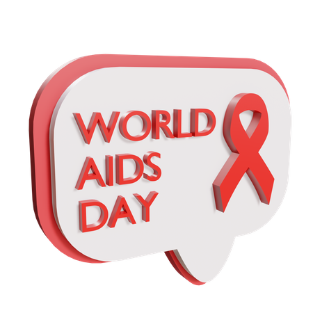 Burbuja del día mundial del sida  3D Illustration