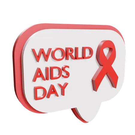 Burbuja del día mundial del sida  3D Illustration