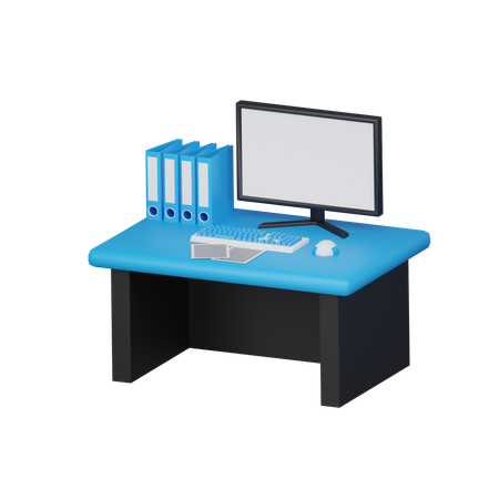 Bureau de travail  3D Icon