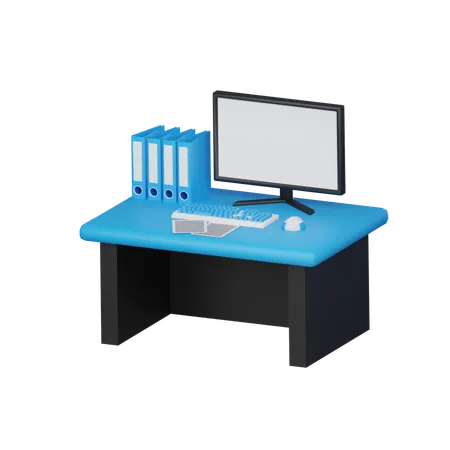 Bureau de travail  3D Icon