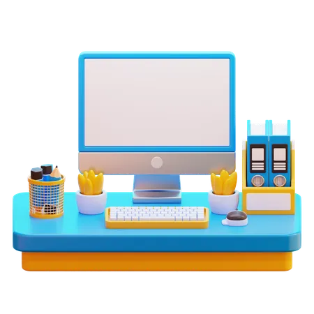 Bureau de travail  3D Icon