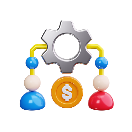 Collaboration au bureau  3D Icon