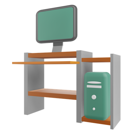 Bureau d'ordinateur  3D Icon