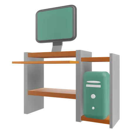 Bureau d'ordinateur  3D Icon