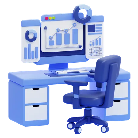 Bureau d'affaires  3D Icon