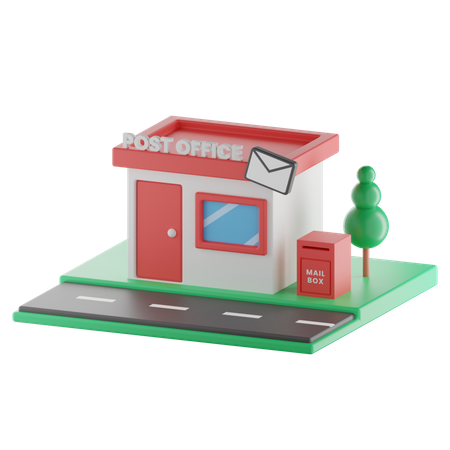 Bureau de poste  3D Illustration