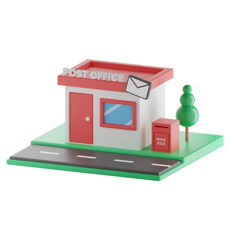 Bureau de poste  3D Illustration