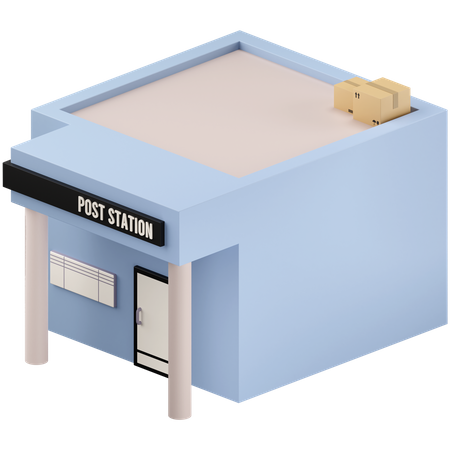 Bureau de poste  3D Icon