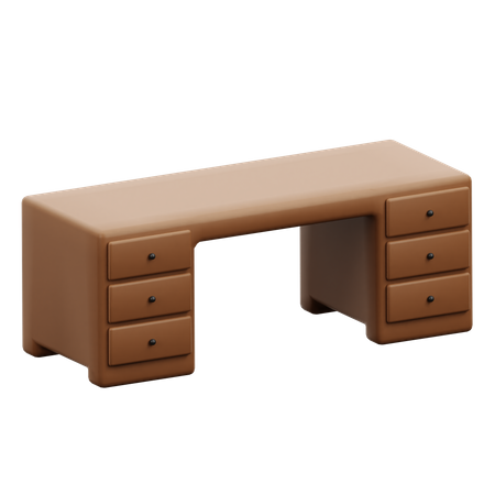 Bureau de travail  3D Icon