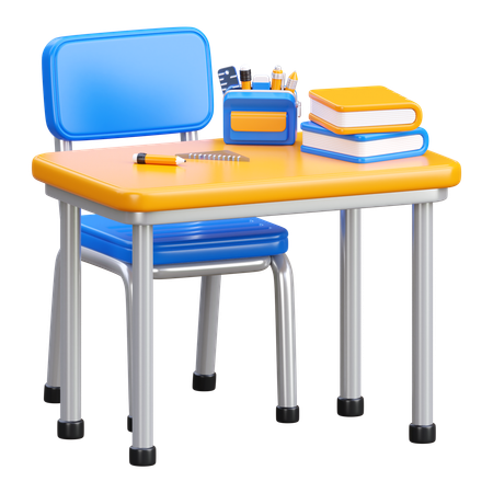 Bureau d'école  3D Icon