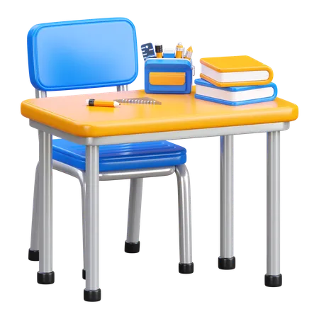 Bureau d'école  3D Icon