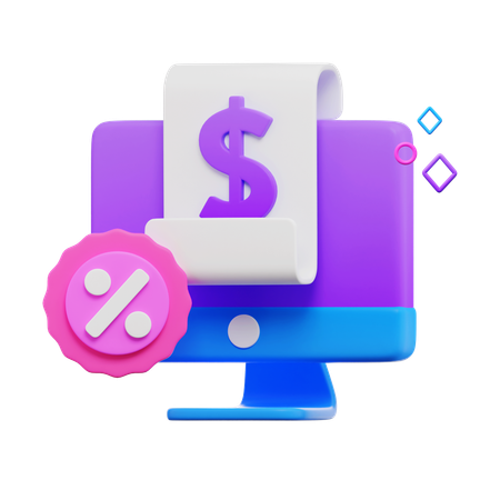 Dollar de bureau et vente  3D Icon