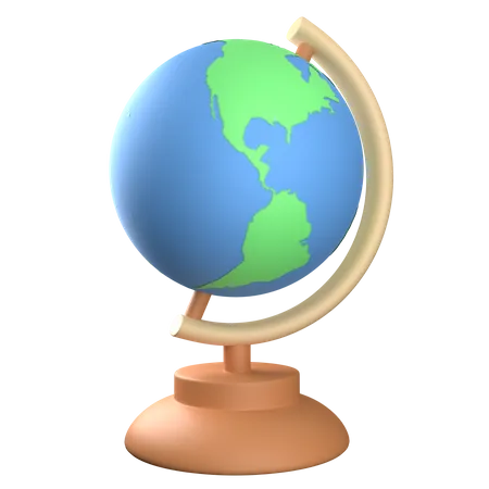 Globe de bureau  3D Icon