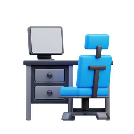 Bureau à domicile  3D Icon