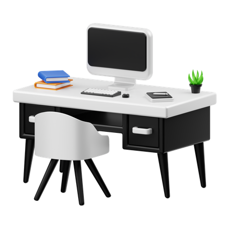 Bureau à domicile  3D Icon