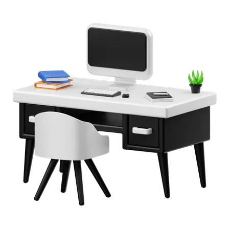 Bureau à domicile  3D Icon