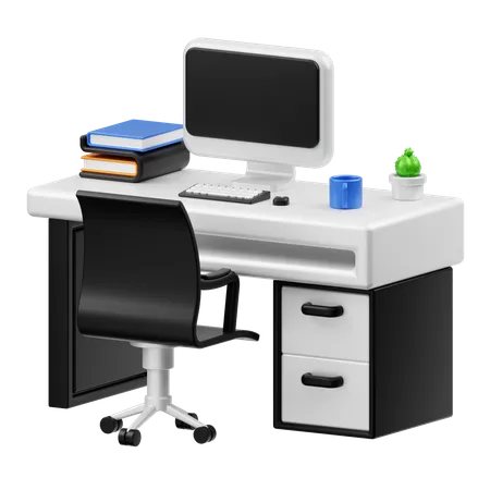 Bureau moderne  3D Icon