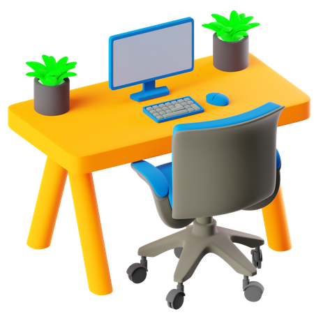 Usine de bureau  3D Icon