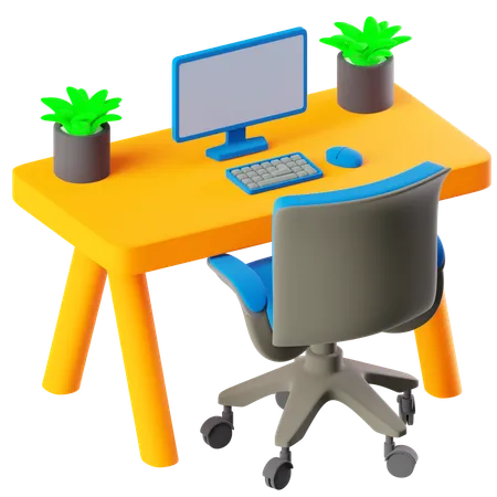 Usine de bureau  3D Icon