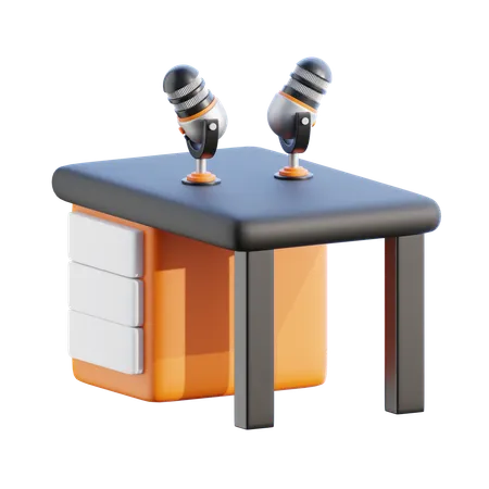 Bureau de podcasts  3D Icon