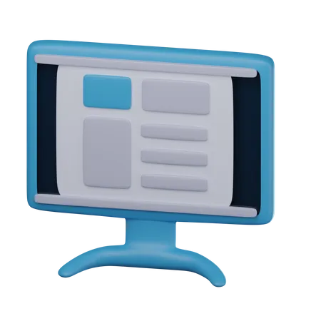 Interface utilisateur de bureau  3D Icon