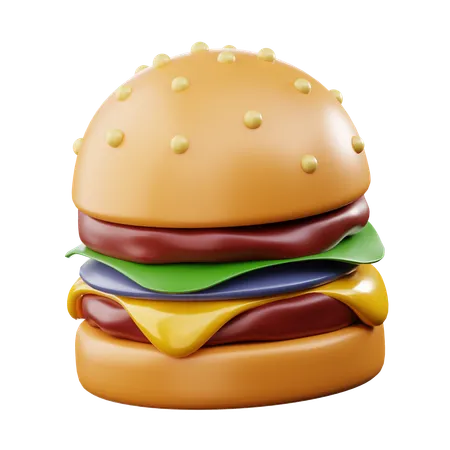Burger Food 3 D Icon 3D Icon