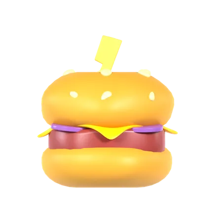 Burger 3 D Illustration Good For Food Design 3D Icon