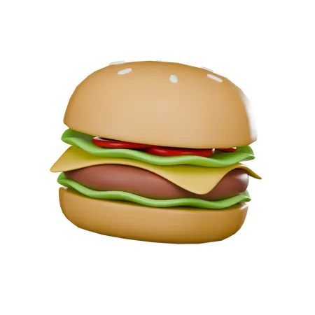 Burger 3 D Icon 3D Icon