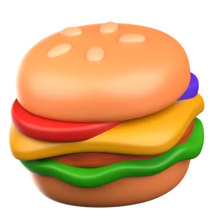バーガー  3D Icon