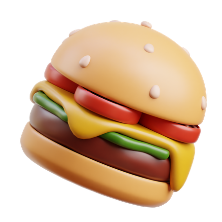 バーガー  3D Icon