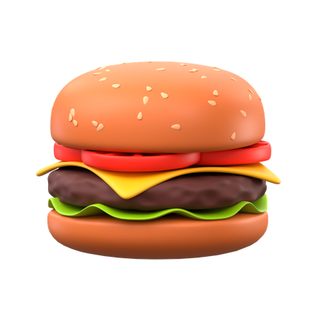 バーガー  3D Icon