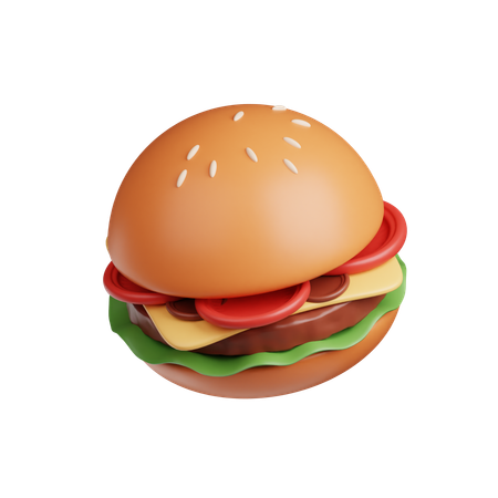 バーガー  3D Icon