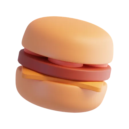 バーガー  3D Icon