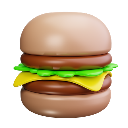 バーガー  3D Icon