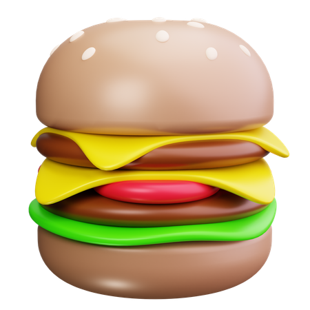 バーガー  3D Icon