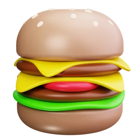 バーガー  3D Icon