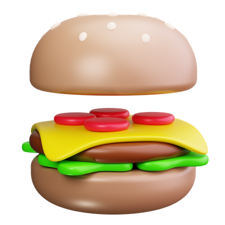 バーガー  3D Icon