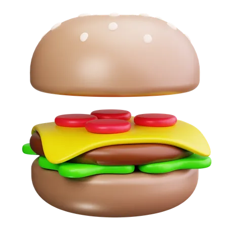 バーガー  3D Icon