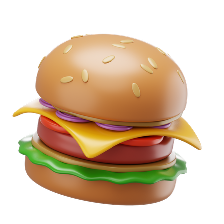 バーガー  3D Icon