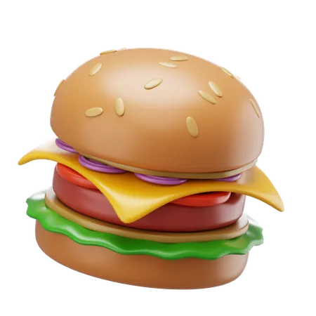 バーガー  3D Icon