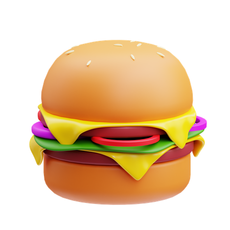 バーガー  3D Icon